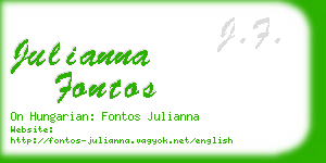 julianna fontos business card